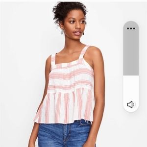 NWT red and white flowers tank top